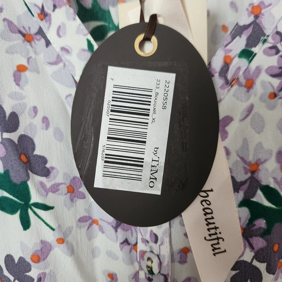 NWT byTiMo | Floral Bouquet Button Front Ruched Summer Maxi Dress - Size XL - Picture 14 of 16